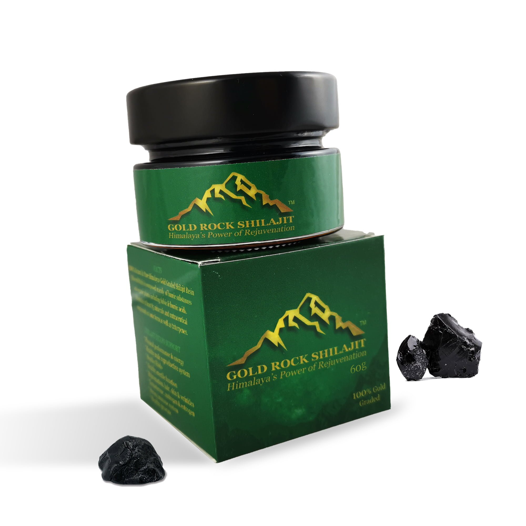 Buy 100 % Pure Himalayan Shilajit Resin 30g Jar | Gold Rock Shilajit